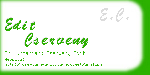edit cserveny business card